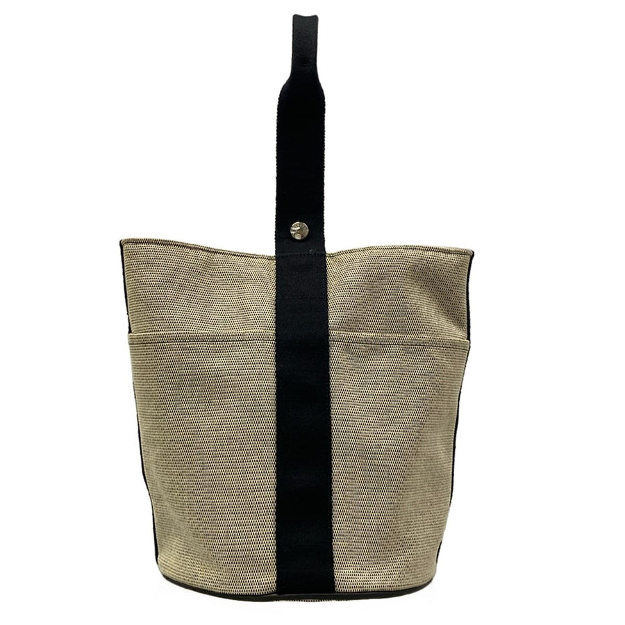 Hermes Saxo Mm White Black Canvas
