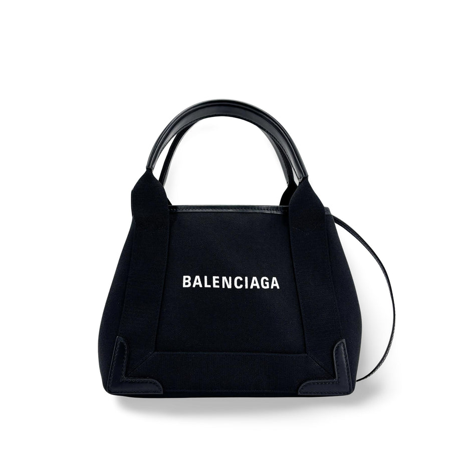Fapis Balenciaga Navy Cabas Xs Canvas