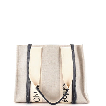 Chloe Woody Tote Canvas With Leather