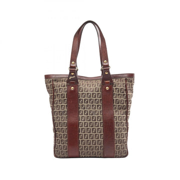 Fendi Zucchino Tote Shoulder Bag Canvas