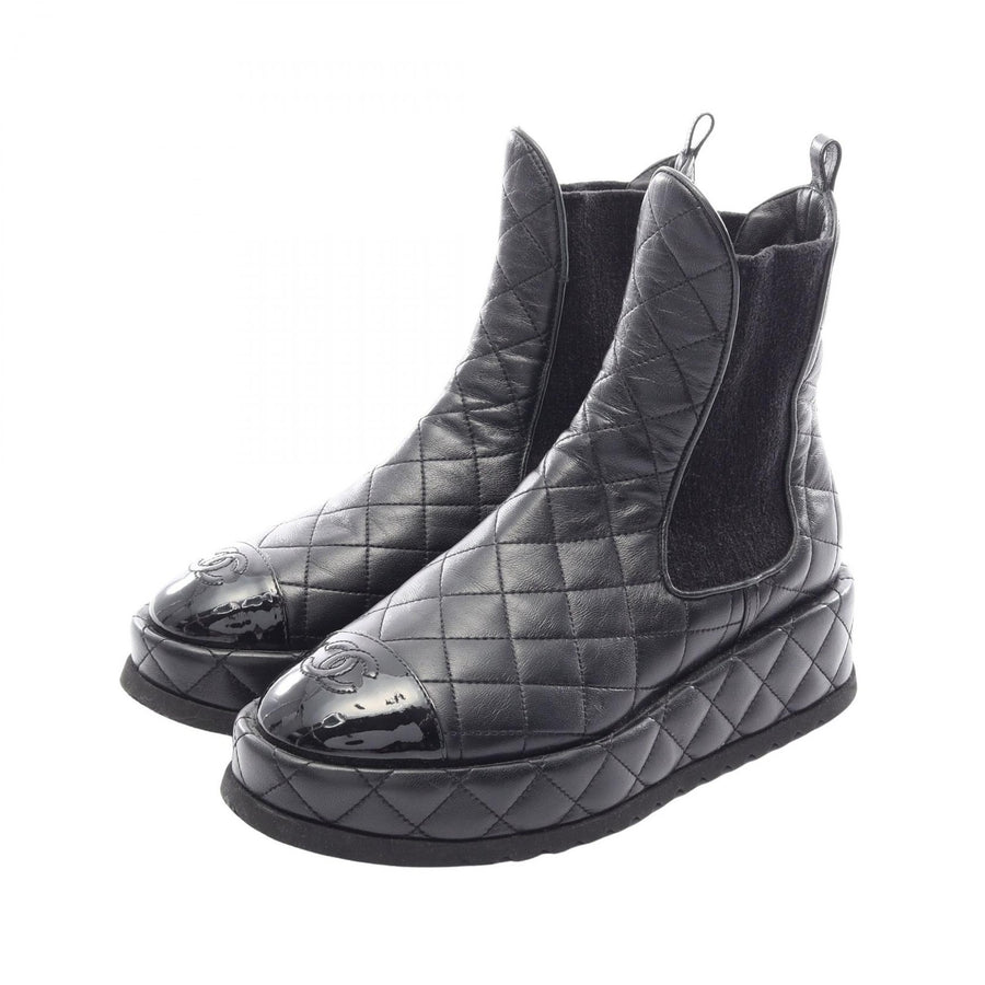 Chanel Coco Mark Matelasse Boots #36 1/2