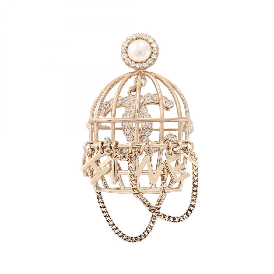 Chanel Coco Mark Birdcage Brooch Gp