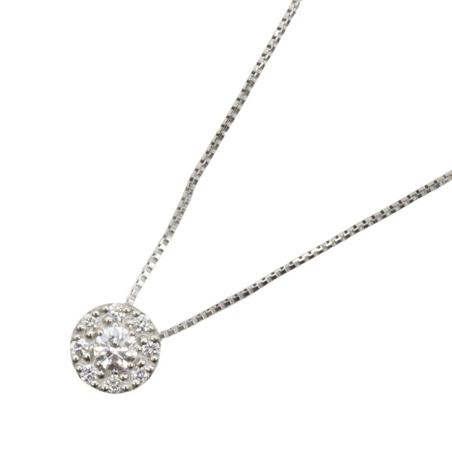 4℃ Diamond Round Necklace Pendant Pt