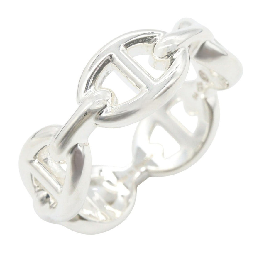 Hermes Enchainee Pm Ring Silver Preowned