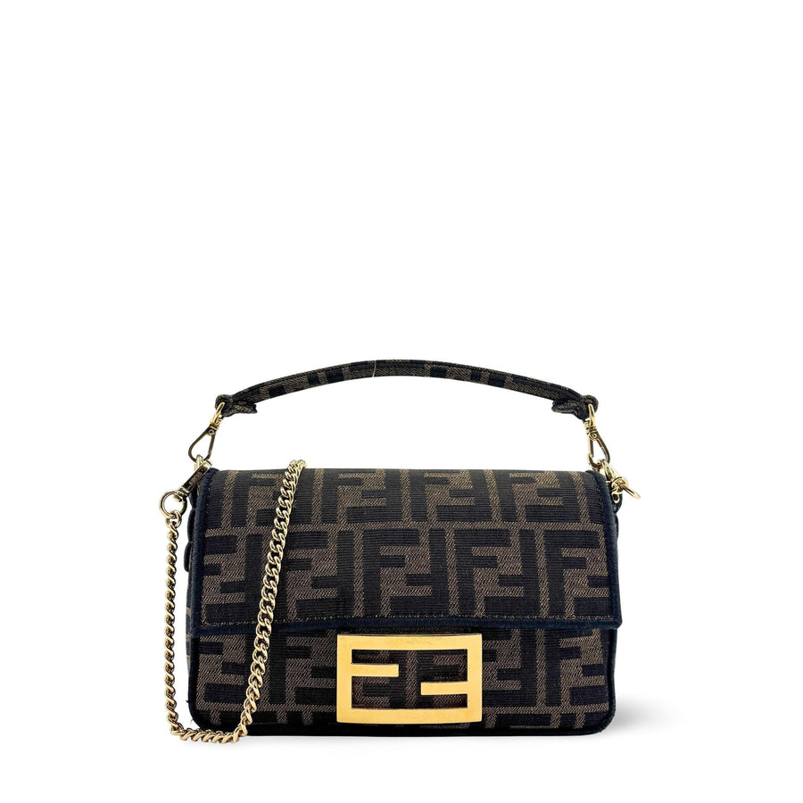 Fendi Mini Baguette Ff Jacquard Shoulder