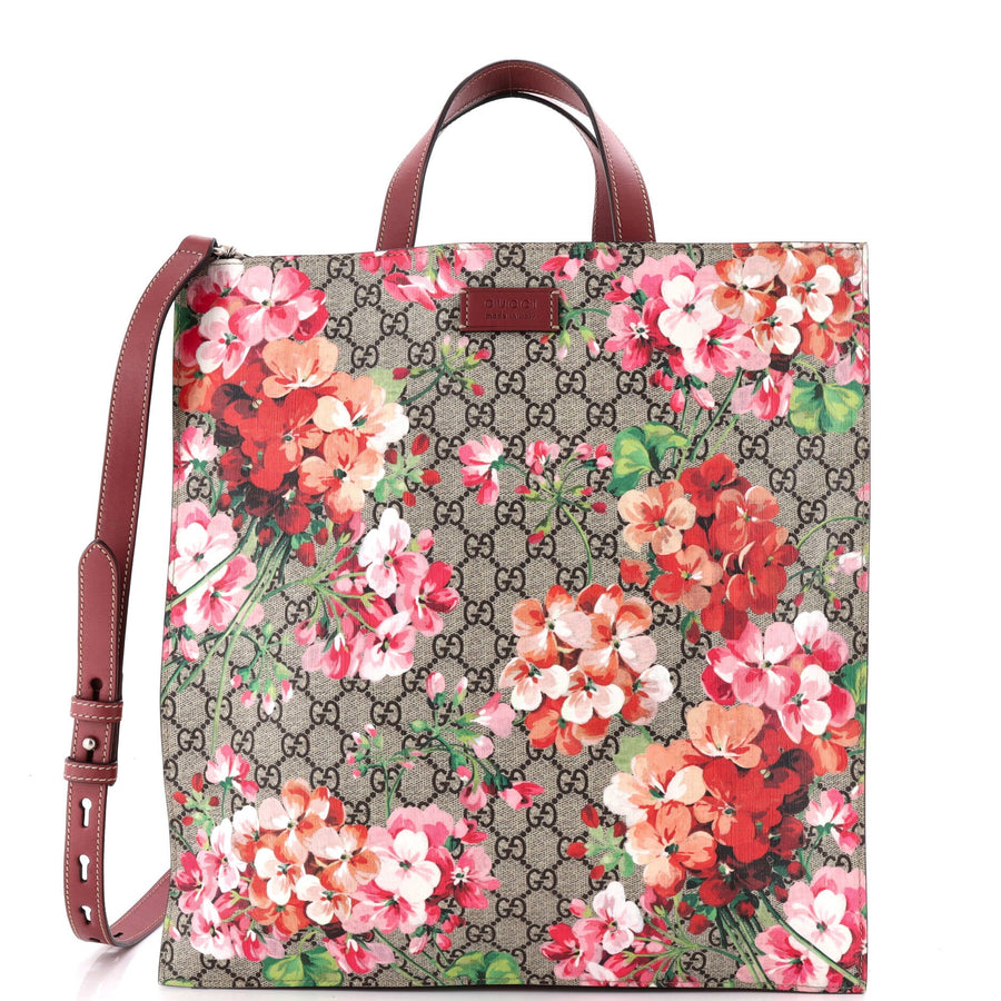 Gucci Convertible Soft Open Tote Blooms