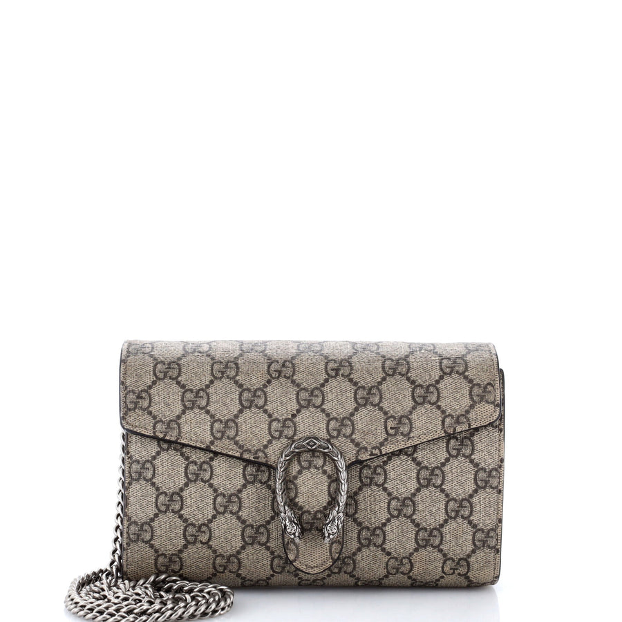Gucci Dionysus Chain Wallet Gg Coated