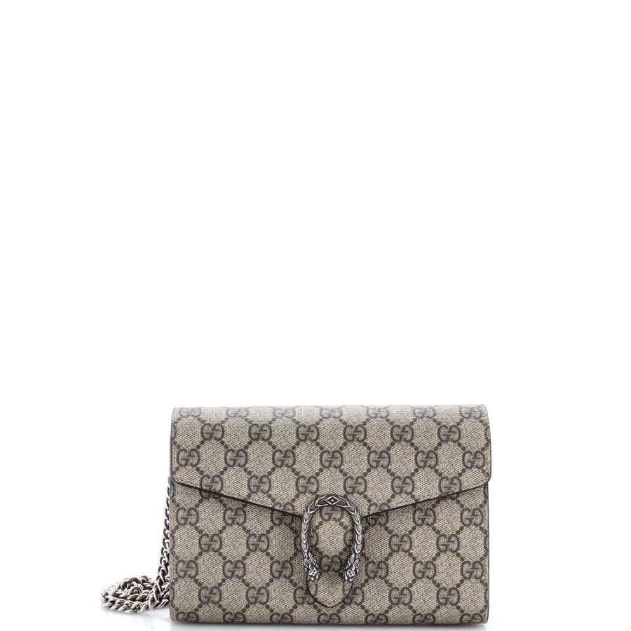 Gucci Dionysus Chain Wallet Gg Coated