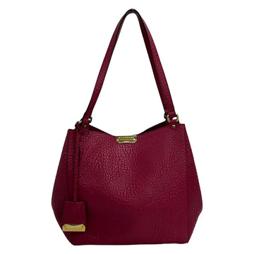 Burberry Tote Bag Pink Purple Leather