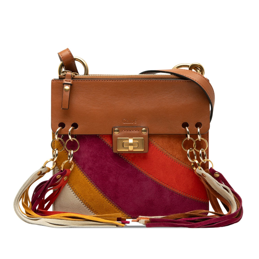 Chloé Small Calfskin And Suede Patchwork