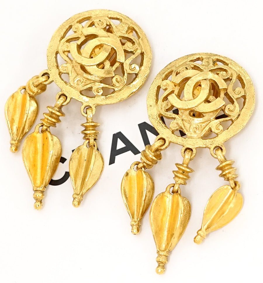 Chanel Cc Logos Round Fringe Clip-On