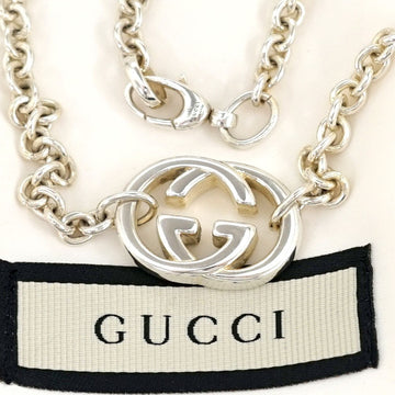 Gucci G Logo Pendant Necklace 17' Silver