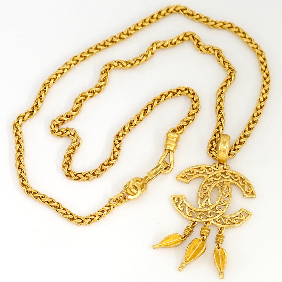 Chanel Cc Logo Fringe Dangle Pendant