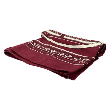 Hermes Carre Bordeaux White Black