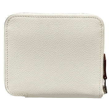 Hermes Azap Compact Silkin White Veau