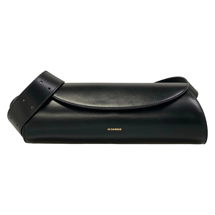 Jil Sander Cannolo Small Black Leather
