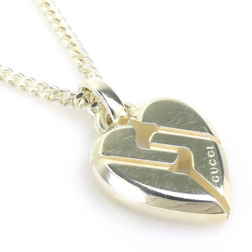 Gucci Heart Motif Necklace Silver