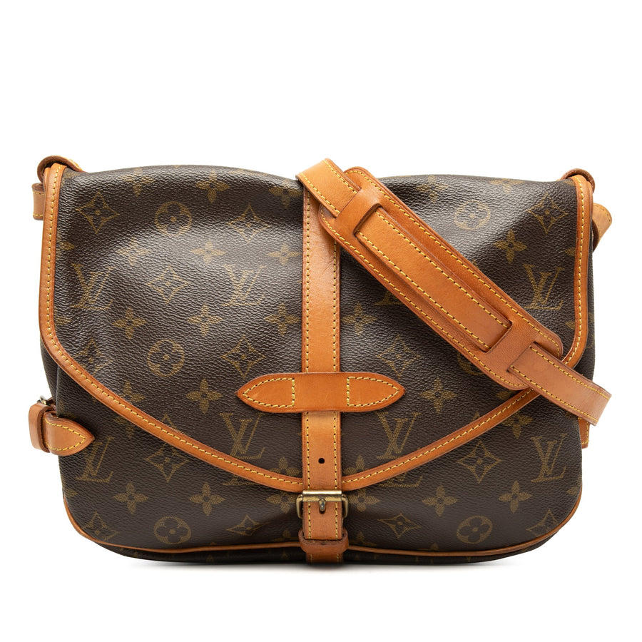 Louis Vuitton Saumur Handbag Canvas 30