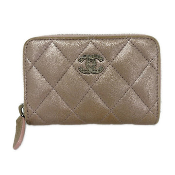 Chanel Matelasse Pink Lambskin Coin Case