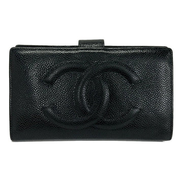 Chanel Black Calfskin Long Wallet