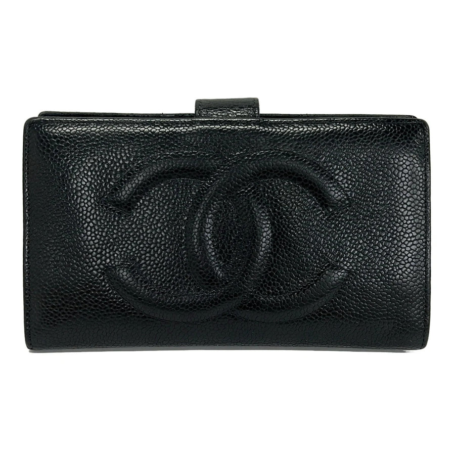 Chanel Black Calfskin Long Wallet
