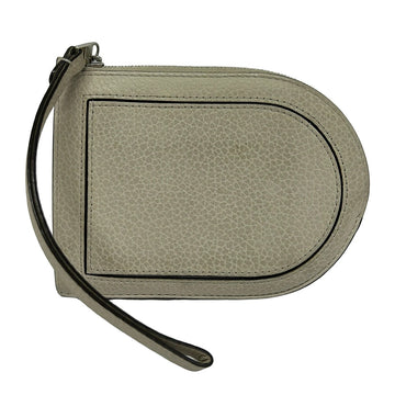 Delvaux Light Beige Leather Coin Case