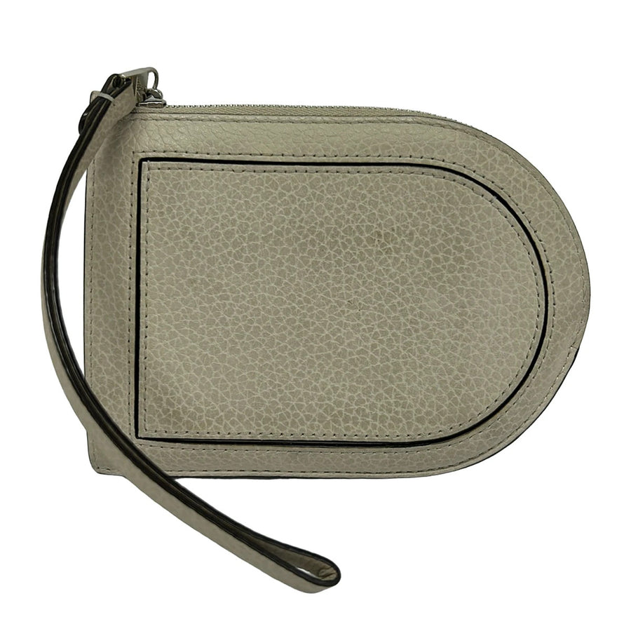 Delvaux Light Beige Leather Coin Case