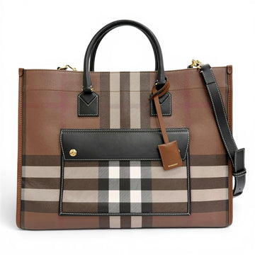 Burberry Freya Shopping Tote Check