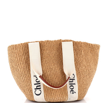 Chloe X Mifuko Woody Tote Raffia Large