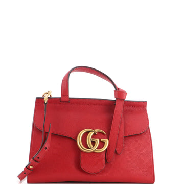 Gucci Gg Marmont Top Handle Bag Leather