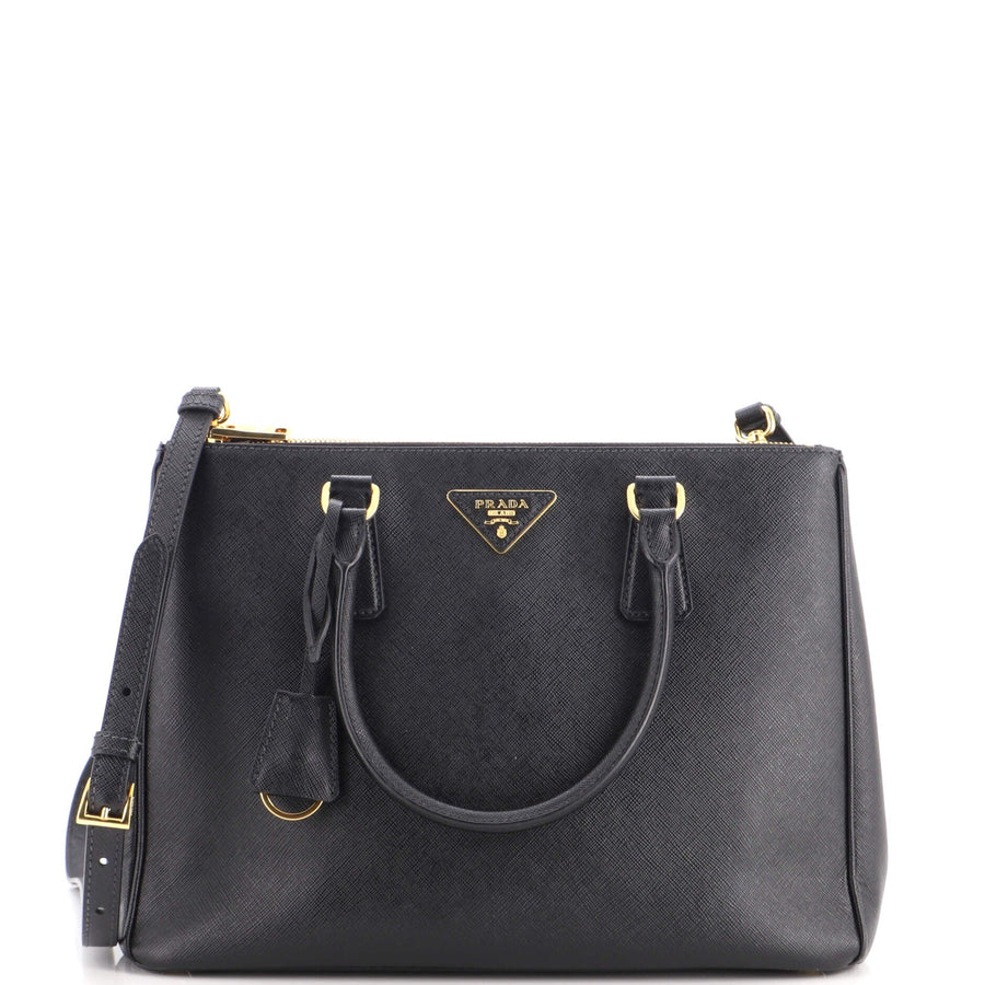 Prada Galleria Double Zip Tote Saffiano