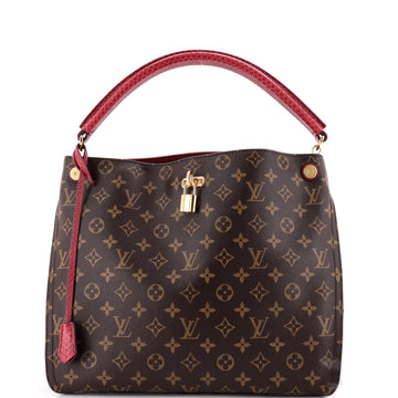 Louis Vuitton Gaia Handbag Canvas With