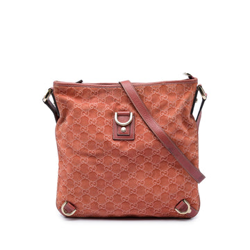 Gucci Gg Suede Abbey D Ring Crossbody