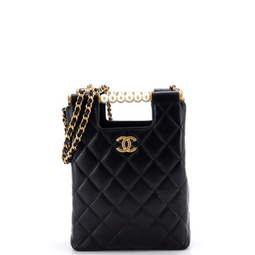 Chanel Cc Pearls Bar Handle Box Bag
