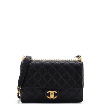 Chanel Chic Pearls Flap Bag Quilted