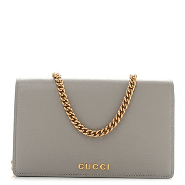 Gucci Textured Calfskin Script Logo