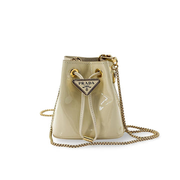 Prada Patent Leather Micro Bucket Bag