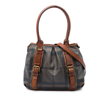 Burberry Smoked Check Coated Canvas