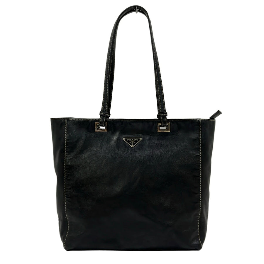 Prada Black Leather Shoulder Bag