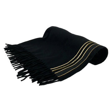 Hermes Black Gold Cashmere Scarf