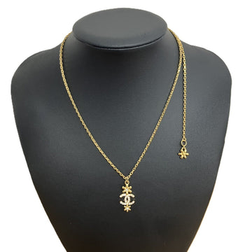 Chanel Pendant Necklace Metal Flower