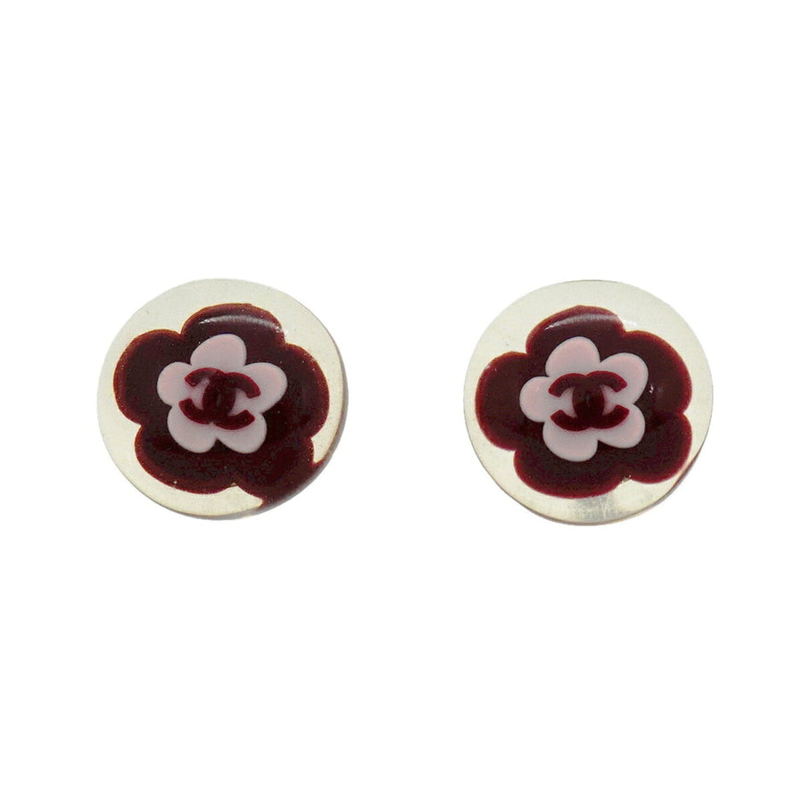 Chanel Cc Logo Earrings Silver-Tone