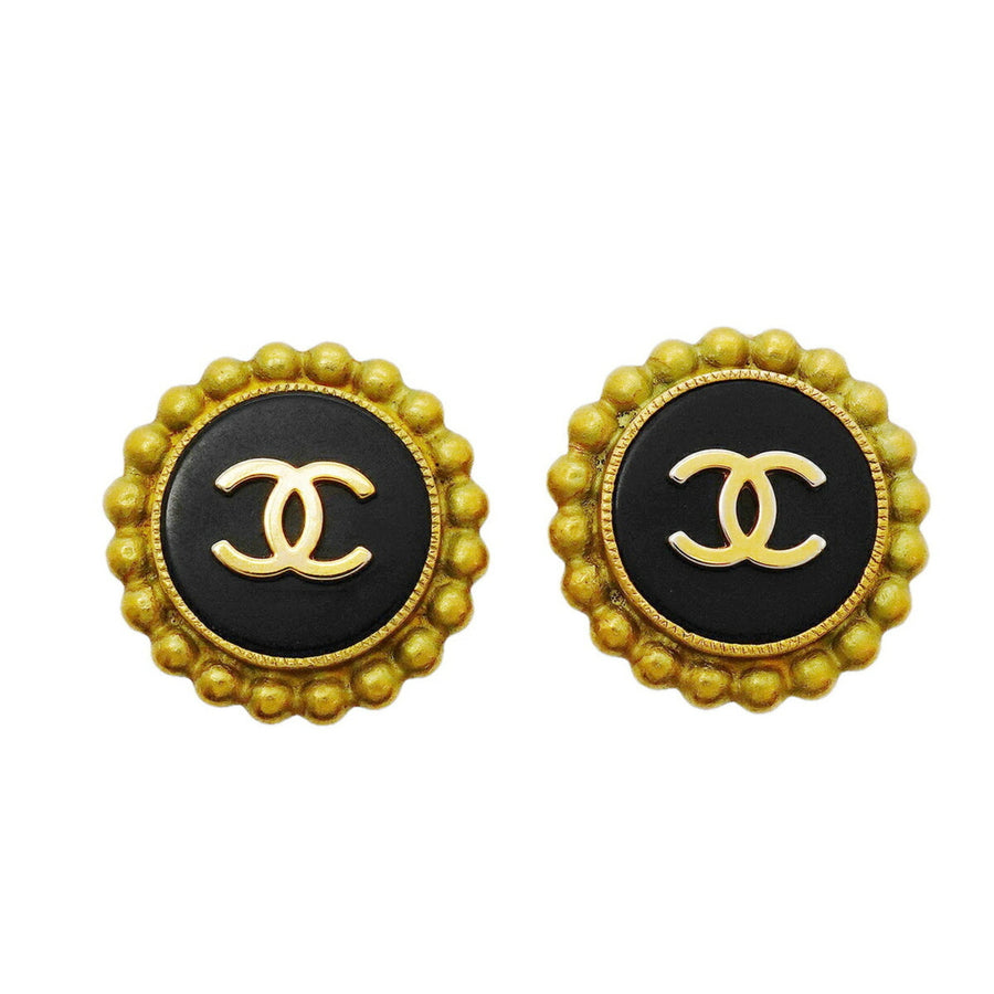 Chanel Cc Logo Clip-On Earrings Metal