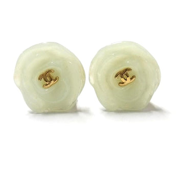 Chanel Cc Logo Clip-On Earrings Gold-