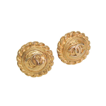 Chanel Cc Logo Clip-On Earrings Metal