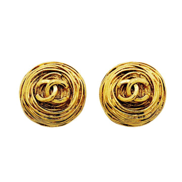Chanel Cc Logo Circle Clip-On Earrings
