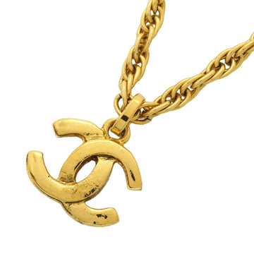 Chanel Cc Logo Pendant Necklace Metal