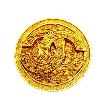Chanel Cc Logo Circle Brooch Metal