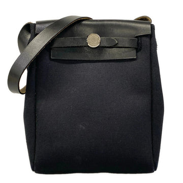 Hermes Her Bag Tpm Black Toile Officier