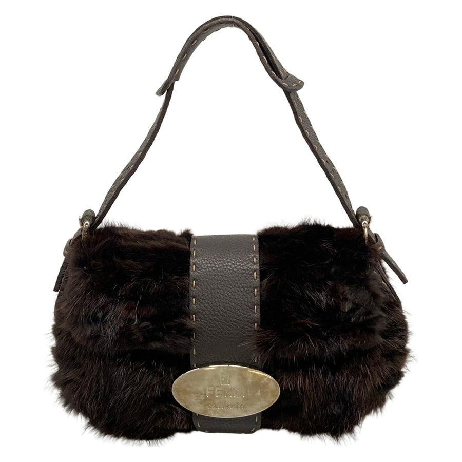 Fendi Selleria Dark Brown Fur Leather